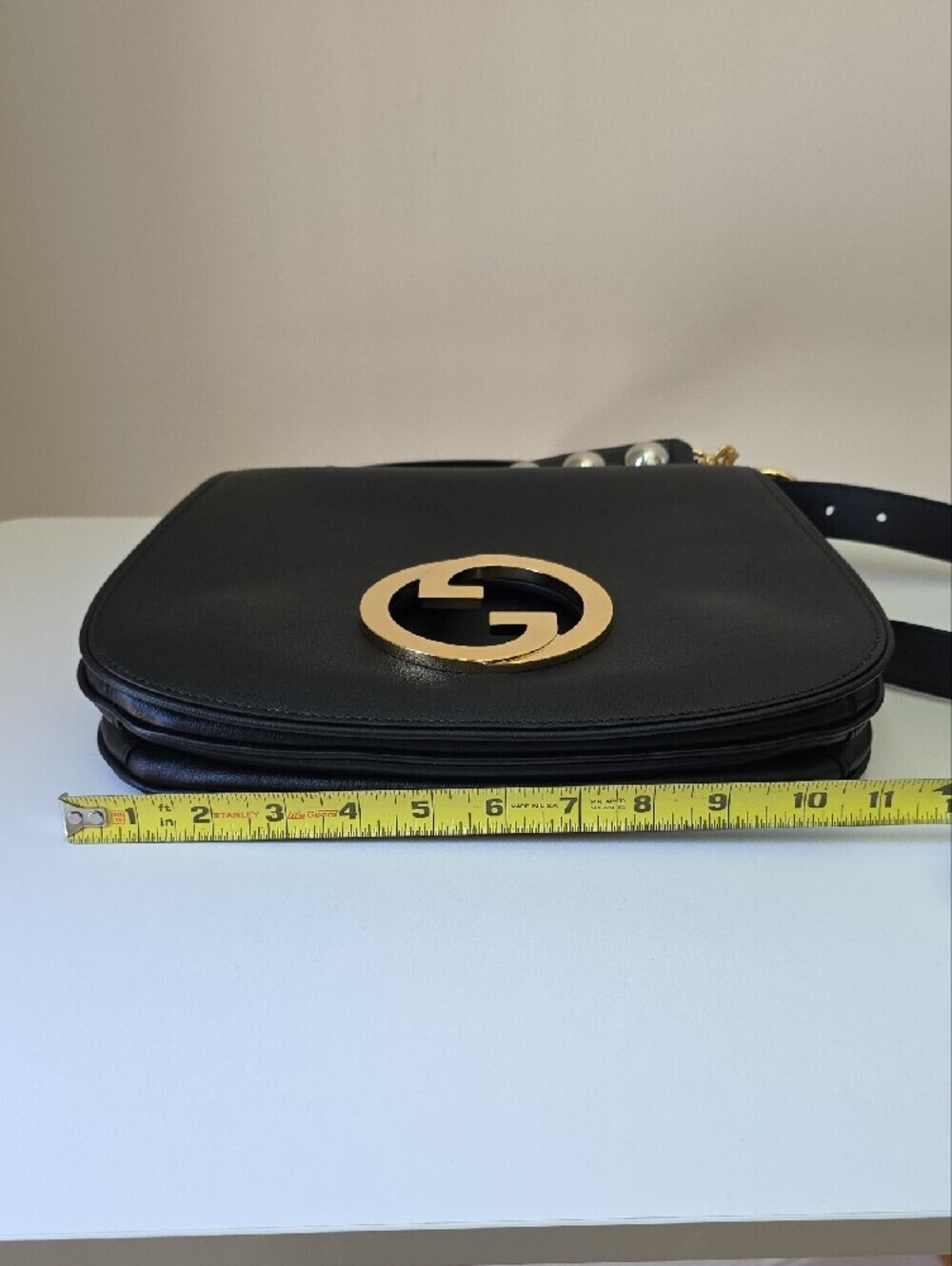 Gucci Blondie NM Handle Black Leather Bag With Gold Accents.  NWT - Picture 11 of 15
